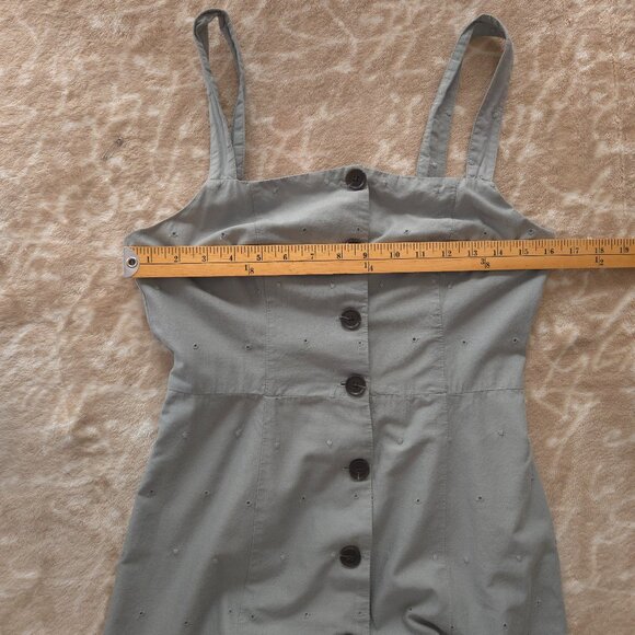 GAP Slate Green Cotton Strappy Dress - Size 4 - Picture 7 of 7